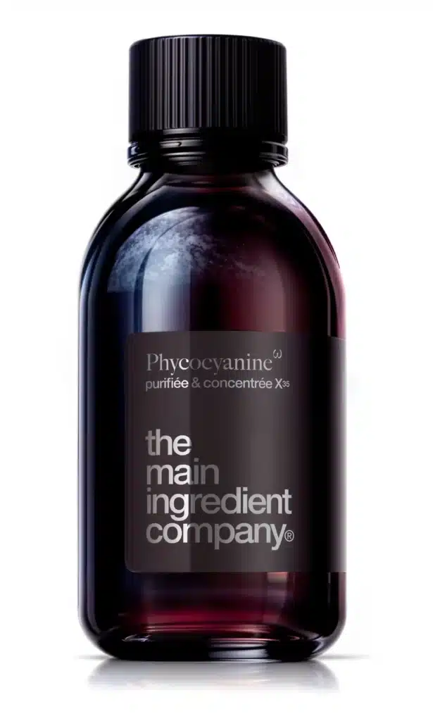 Phycocyanine X35 – Flacon de 150ml, hautement concentrée à plus de 40 g/L, idéale pour le bien-être et la santé, produite par the main ingredient company.