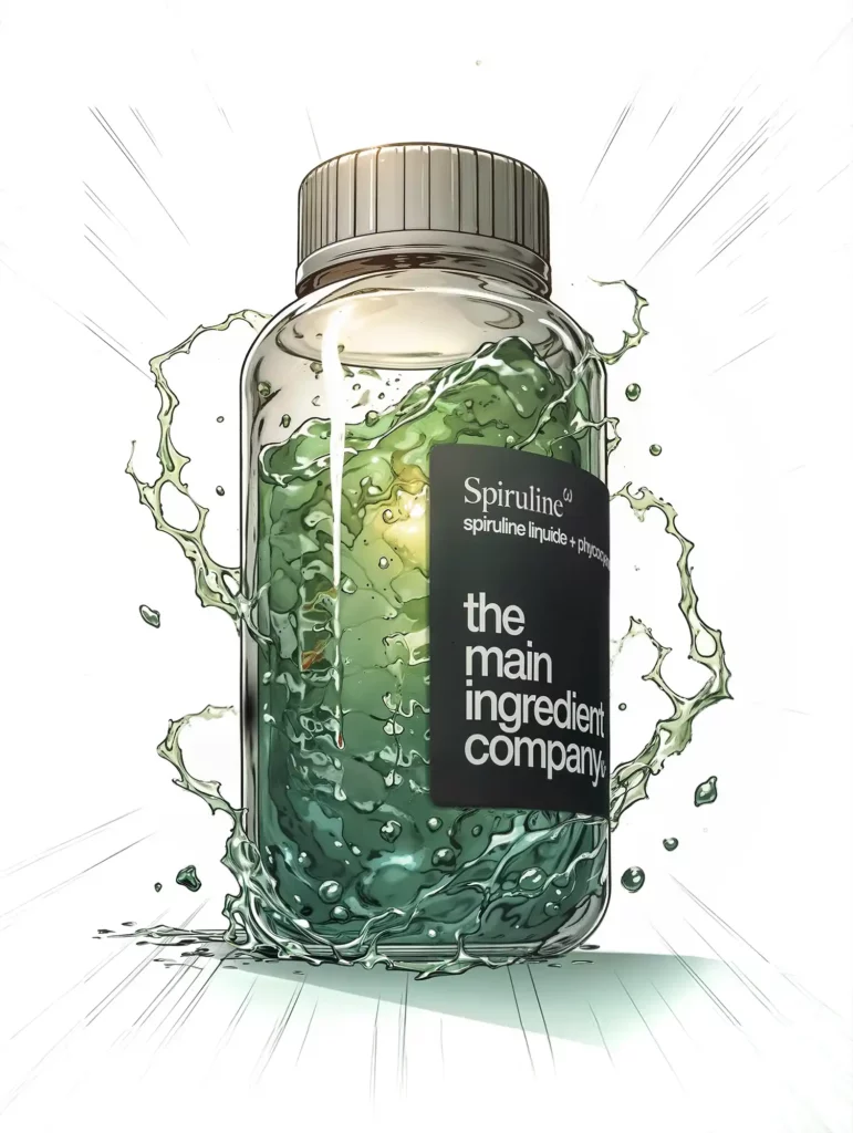 the main enquête : La Spiruline contient de la phycoérythrine, comme le confirme l'analyse de multiples souches, cela en fonction des contraintes de l'environnement et de la lumière dont elle est nourrie.