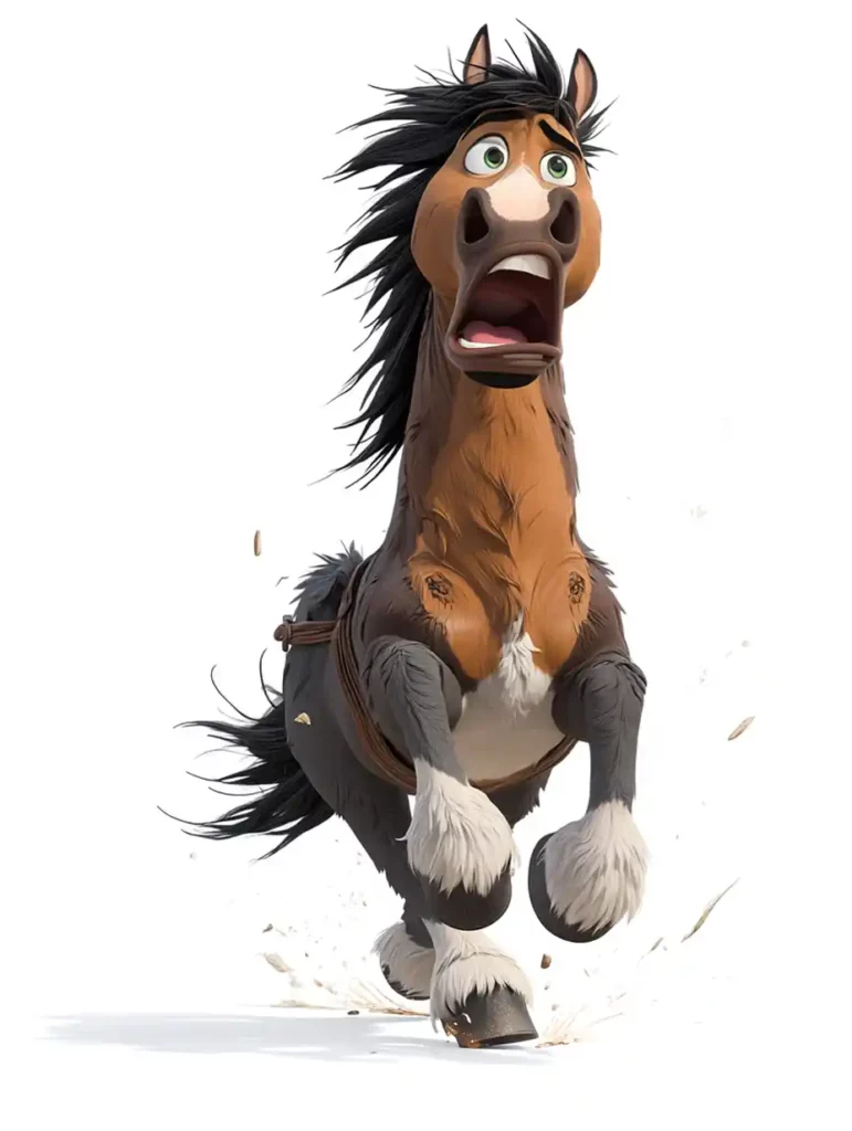 Cheval stressé se cabrant, illustrant l'anxiété et la nervosité qu'un complément pour le stress équin peut aider à gérer lors d'un transport ou d'un concours.