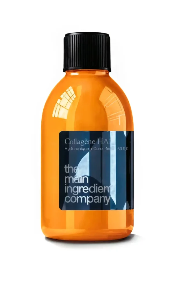 Packshot face Collagène HA Oméga – collagène à boire avec acide hyaluronique et curcumine, The Main Ingredient Company